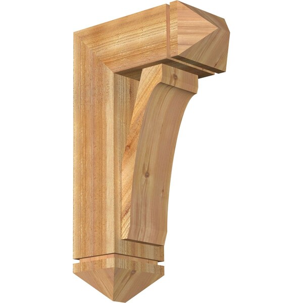 Ekena Millwork Legacy Arts and Crafts Rough Sawn Bracket w/ Offset Brace, Western Red Cedar, 8"W x 18"D x 30"H BKT0806X18X30LEC03RWR - main